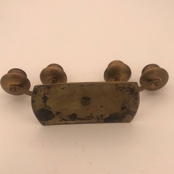 RARE VTG Etched Brass 4-Candle Candelabra Made in India - Picture 5 of 9